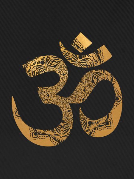 Goldenes Om Zeichen Mandala
