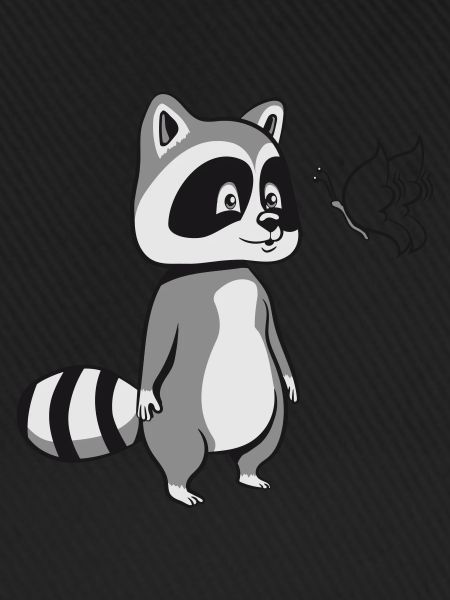 Waschbär lachen lächeln