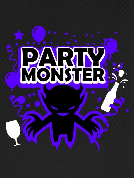 Partymonster dunkellila