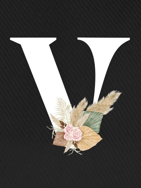 Buchstabe V Blumen