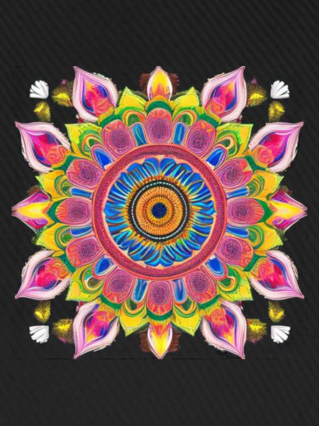 Botanical Mandala Ölgemälde