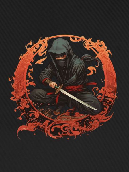 Ninja mit Samuraischwert