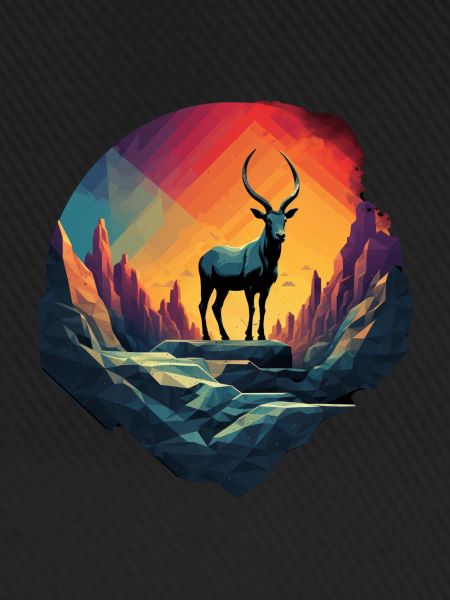 Steinbock im Bergland
