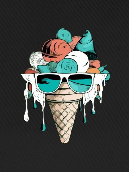 Erdbeer-Minz-Vanille-Eis