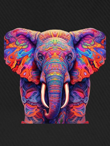 Psychedelischer Elefant