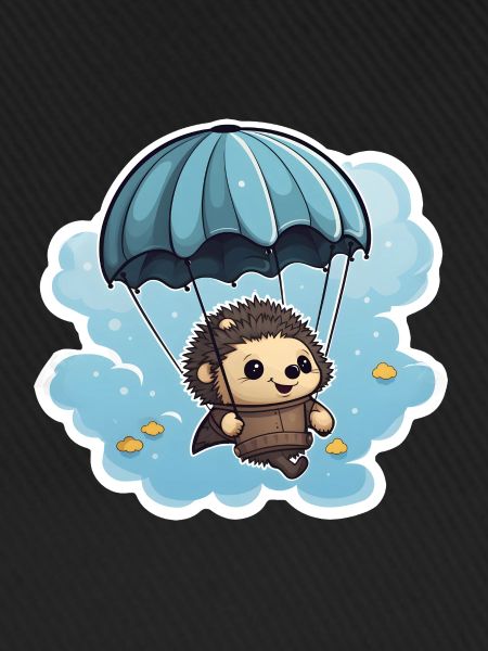 Igel mit Fallschirm
