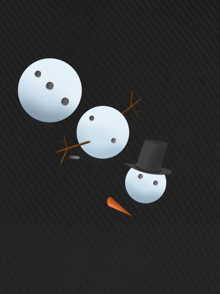 Gefallener Schneemann