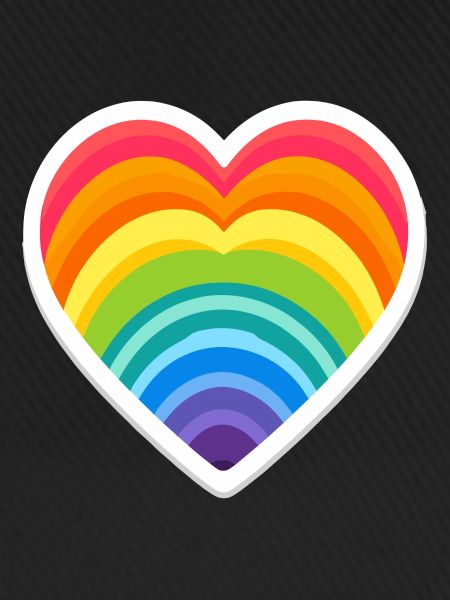 Regenbogen-Herz