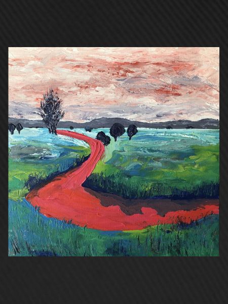 roter Flussverlauf