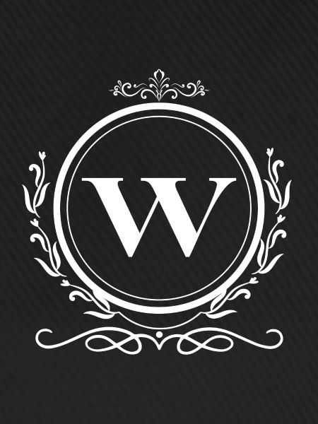 Buchstaben-W-Dekoration