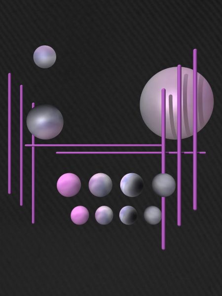 Kugeln und Stangen 3D