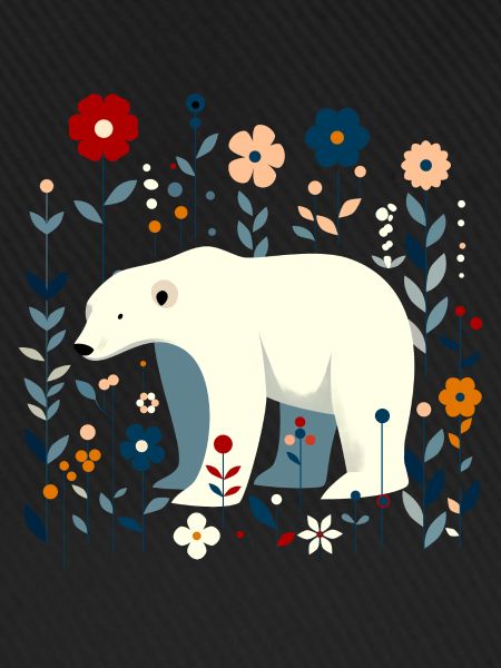 Floraler Eisbär