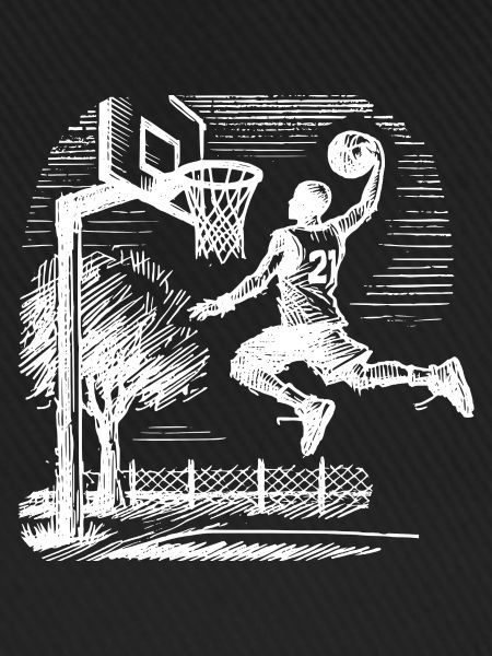 Basketball spieler dunk