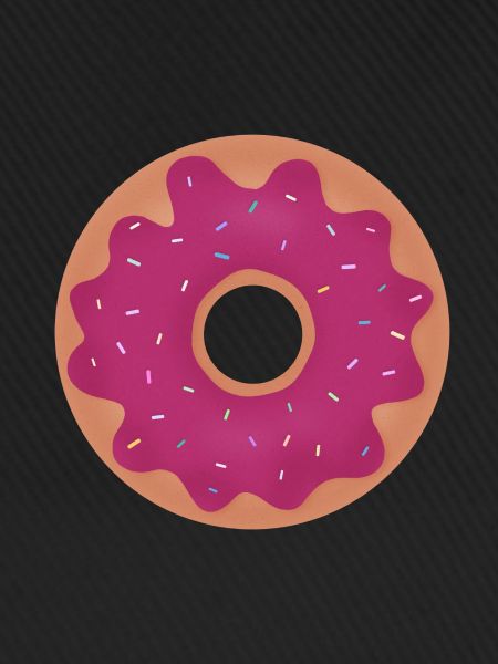 Donut mit pinker Glasur