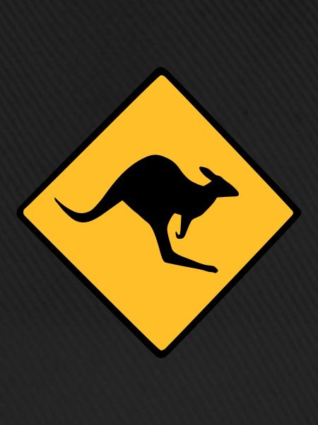 Roadsign Känguruh