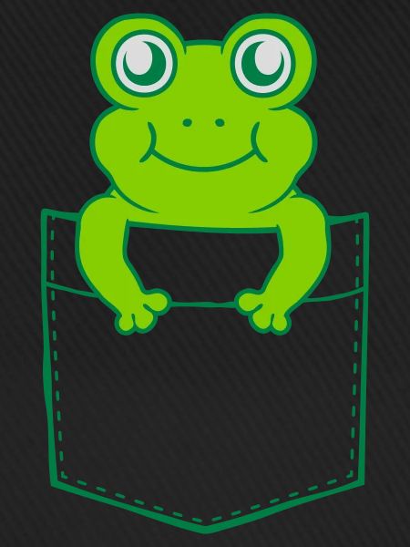 Unterwegs Hemdtasche Frosch Comic
