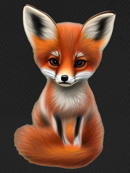 Fuchs handgemalter Fuchs Welpe