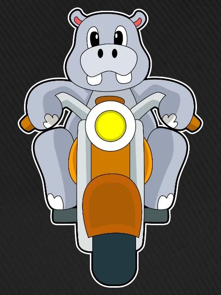 Nilpferd Motorrad