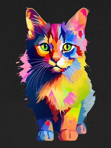 Tierisch bunte Katze