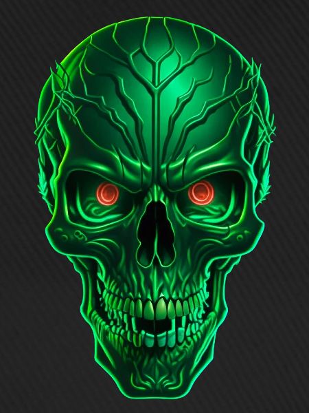 Green Techno Skull