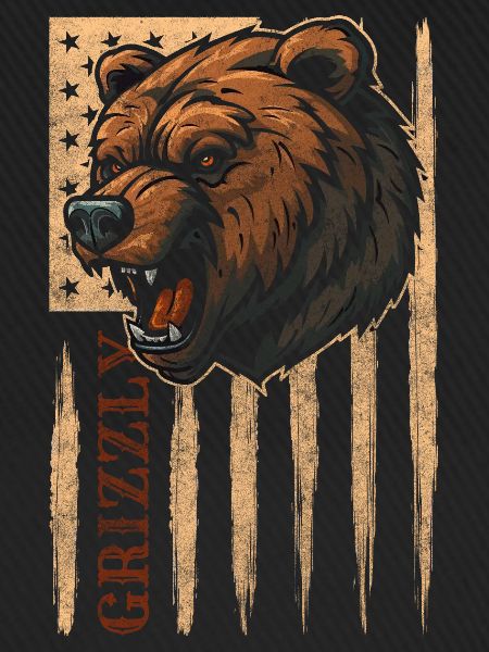 Grizzly Fell Eisbär
