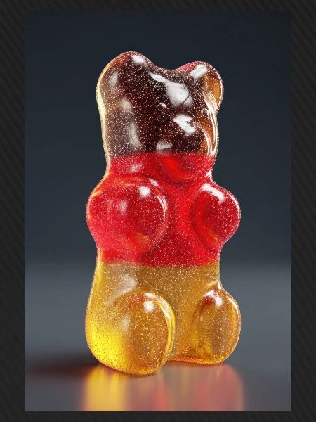 Transparentes deutsches Gummibärchen
