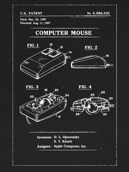 Retro-Computermaus-Bauplan