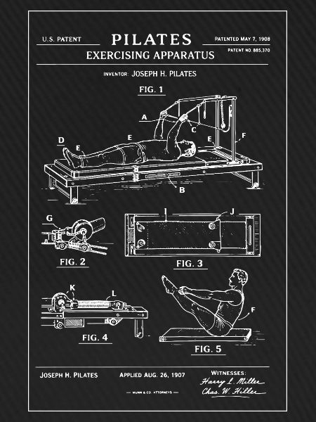 Pilates-Reformer-Blaupause