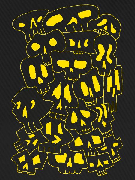 Skulls (Outlines Gelb)