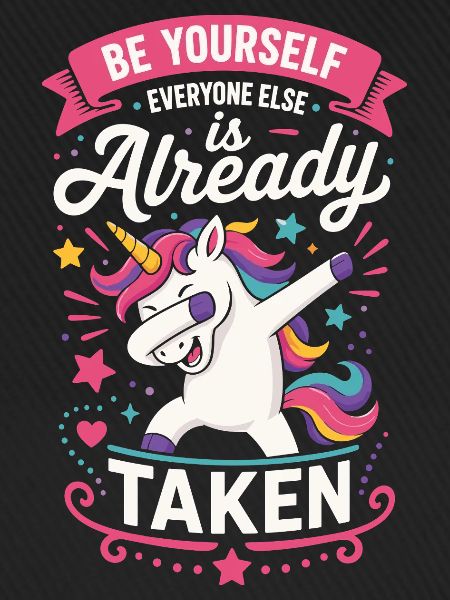 Dabbendes Einhorn – Be Yourself