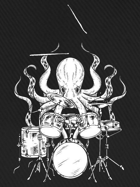 Oktopus Schlagzeuger Drummer Schlagzeug Percussion