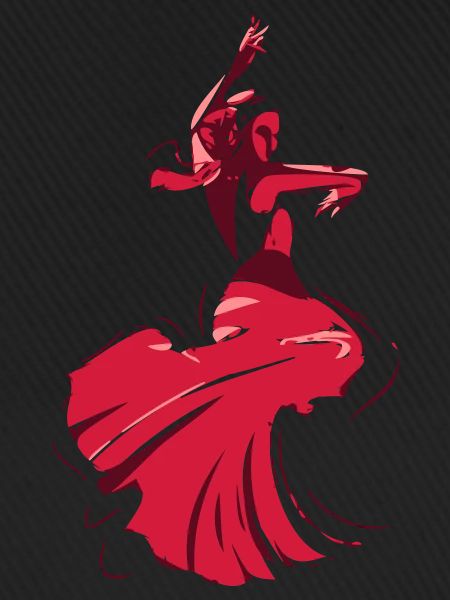 die Flamenco-Tänzerin