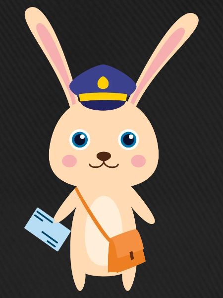 Hase der Postbeamte