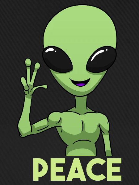 Peace Alien Friedenszeichen