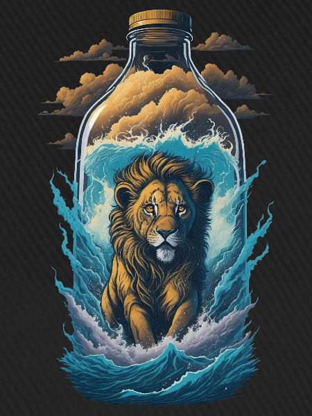 Löwe Flasche