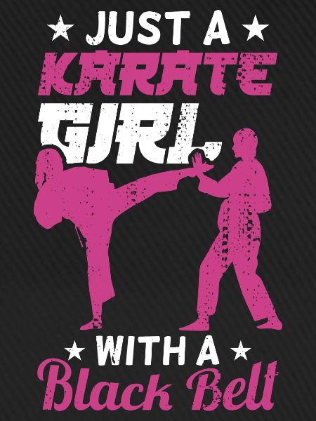 Karate Mädchen mit schwarzen Gürtel