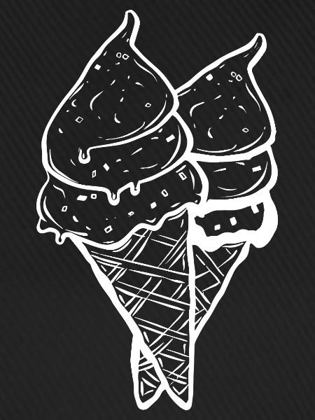 Eiswaffeln Skizze