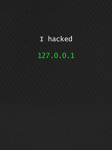 I hacked 127.0.0.1