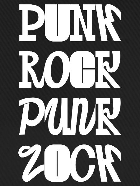 Punkrock-Fancy Typografie