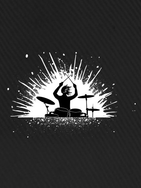 Drummer splash - auf dunkel