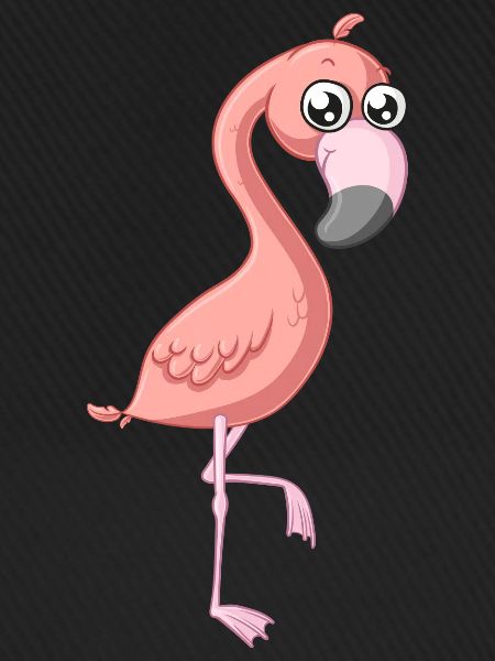 Süßer Comic Flamingo