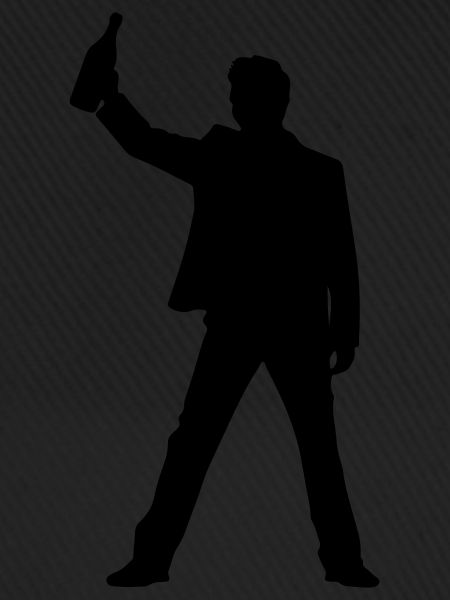 Betrunken Silhouette