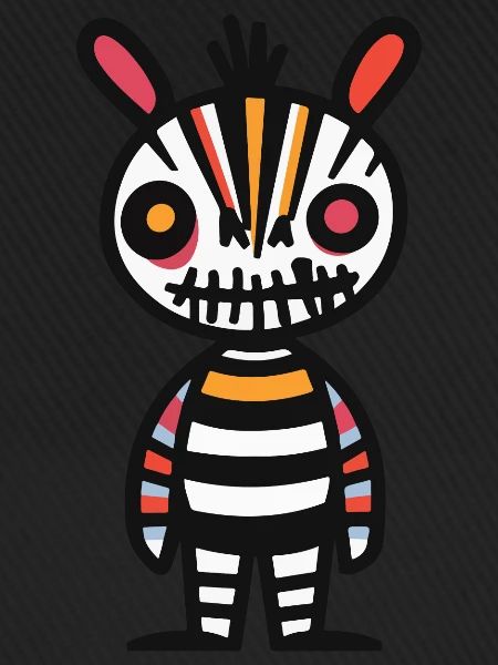 Zebra Halloween Comic Lustig