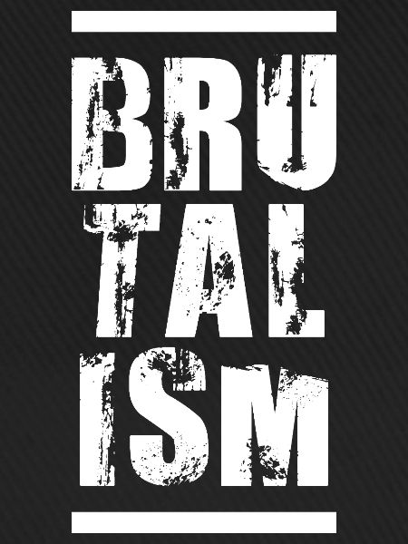 BRUTALISMUS Typografie, Kunstgestaltung,
