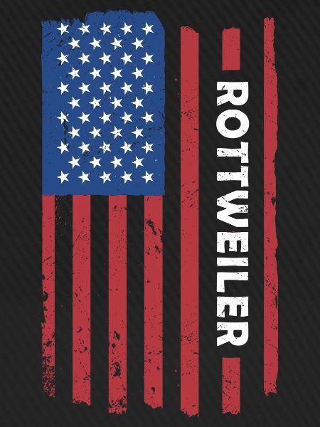 Rottweiler Us Flag