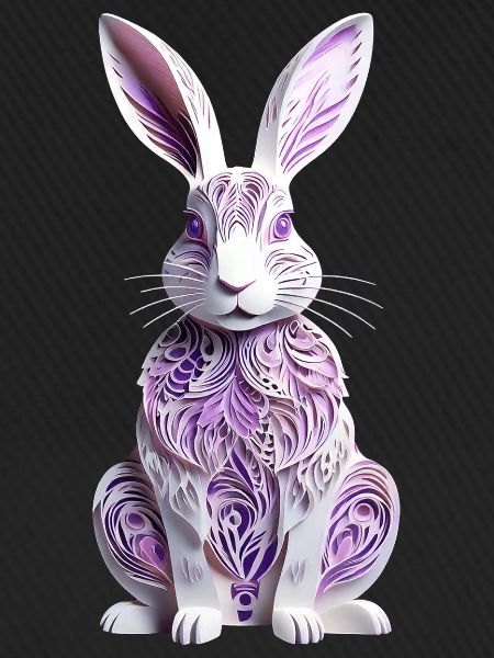 Hase - Osterhase im Scherenschnitt