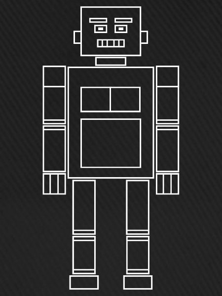 Roboter / Weiß / Reduziert