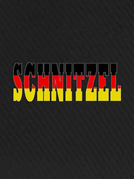 Schnitzel schwarz rot gold