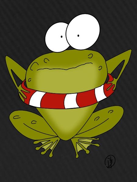 Frosch mit Rettungsring