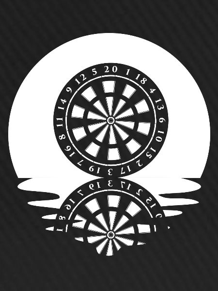 Kreis mit Reflexion - Dartscheibe -